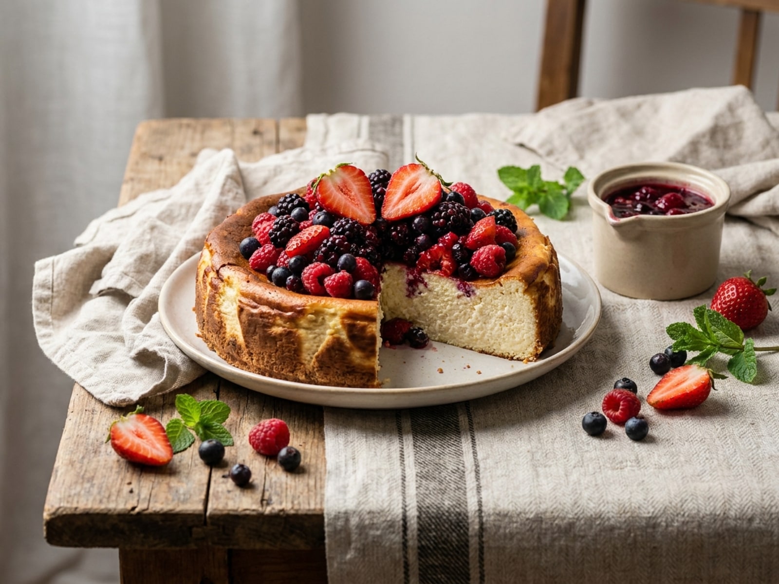Pylli Foto Tortë Pa Pjekje me Fruta Pylli | Super Gatime
