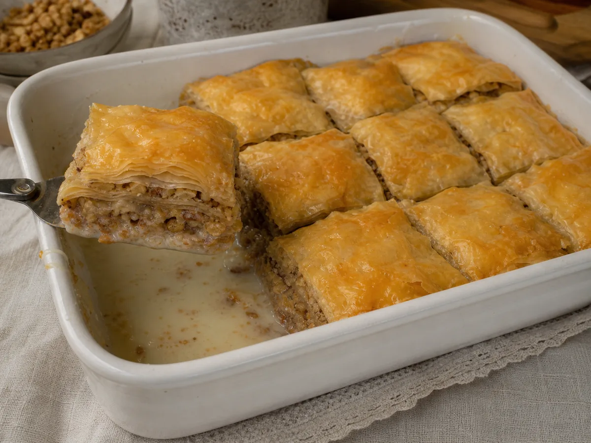 Bakllava me Qumësht Panda dhe Arra - Recetë tradicionale shqiptare