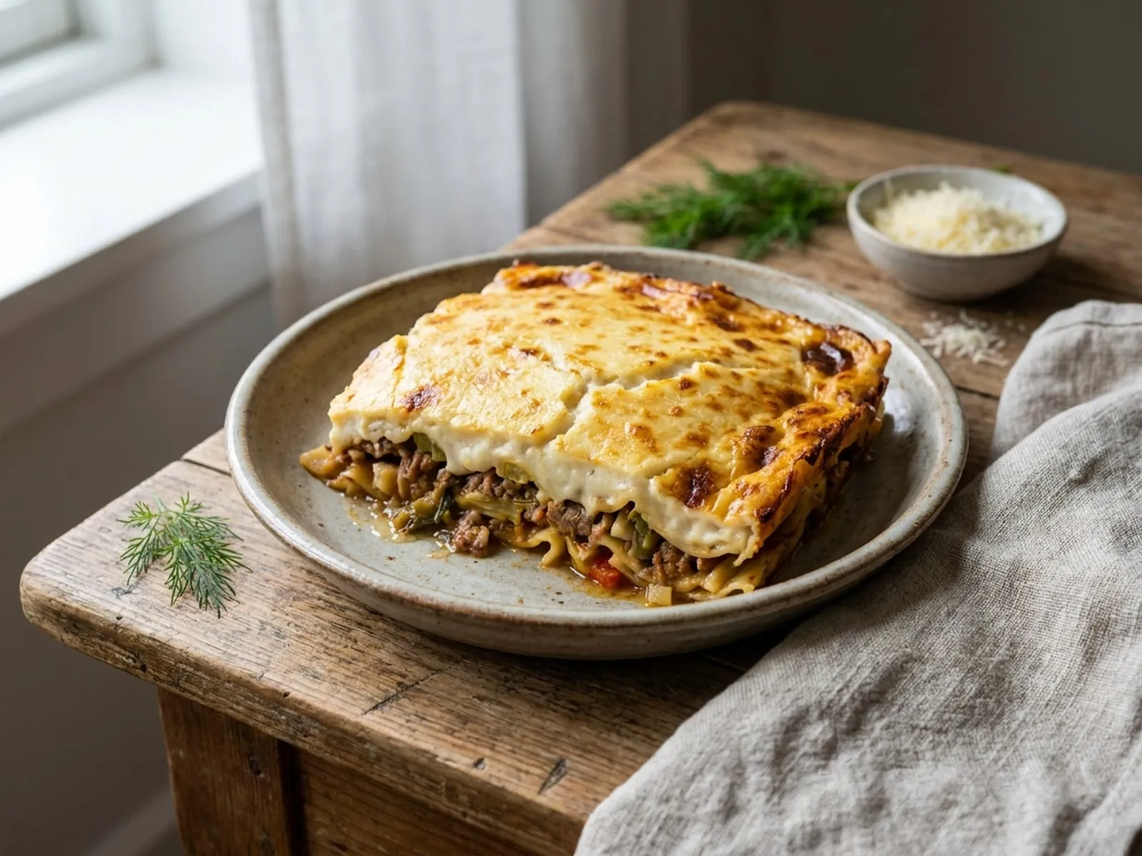 Beshamel I Gatshem - Receta Tradicionale në Shtëpi - recetë tradicionale shqiptare mish & peshk nga Durres