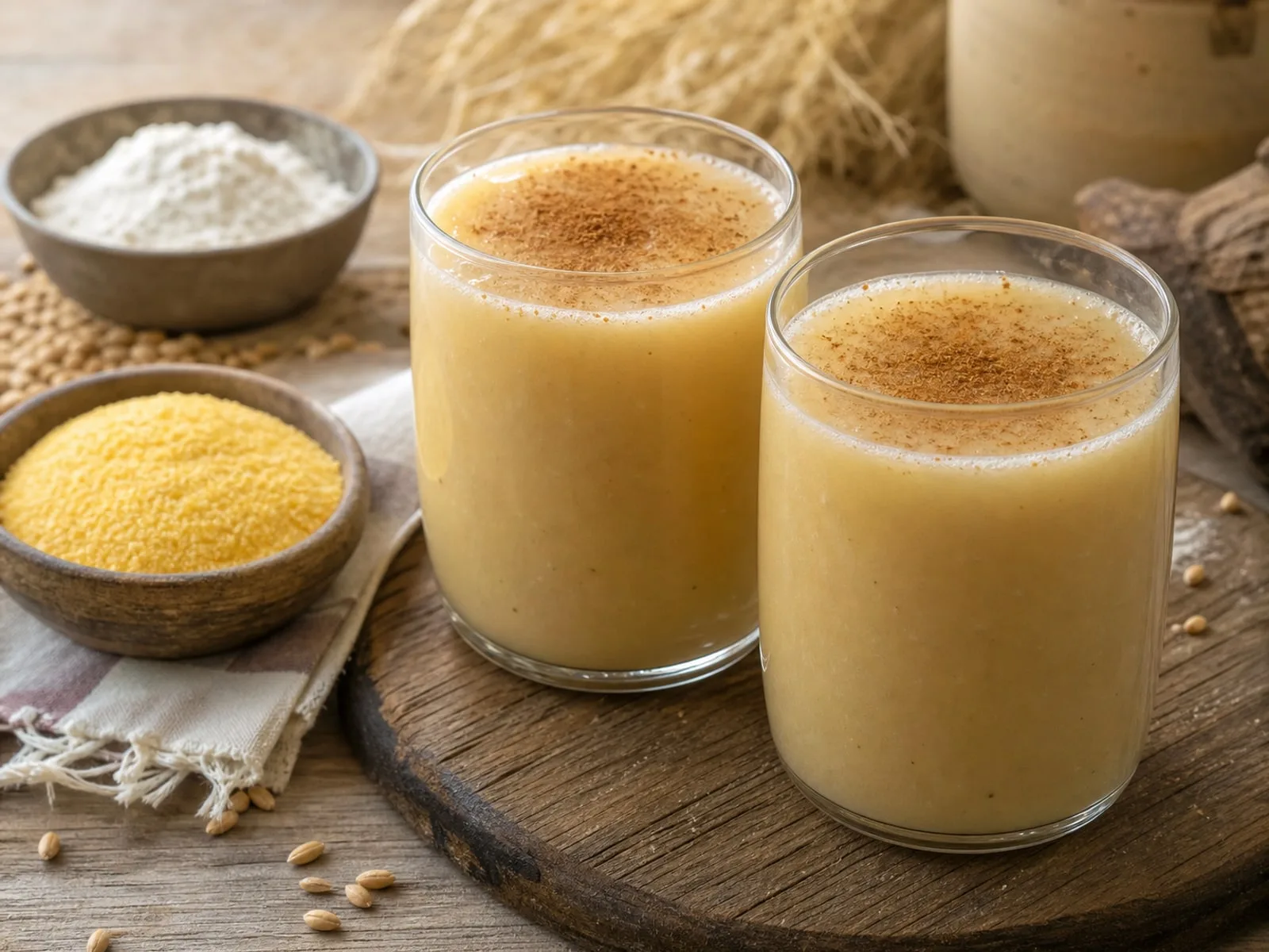 Boza Shtëpie me Miell Misri dhe Gruri - recetë tradicionale shqiptare salcë & turshi