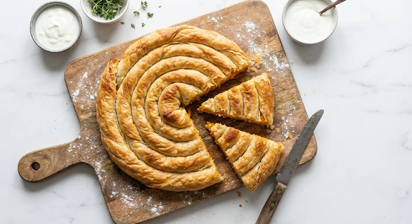 Byrek me Kungull – Recetë Dibrane - recetë tradicionale shqiptare buka & brumera nga Berat