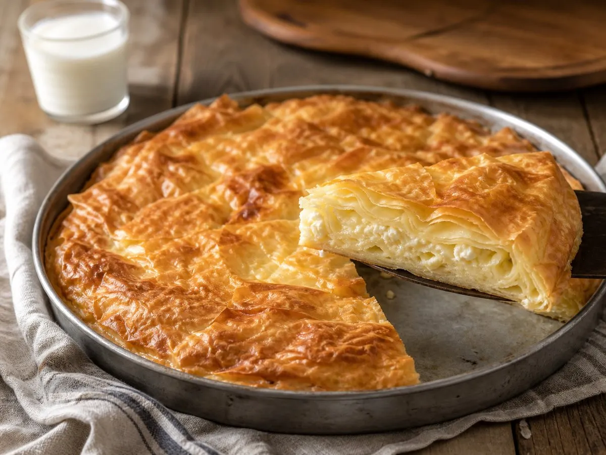 Byrek me Qumësht, Vezë dhe Djathë të Bardhë - recetë tradicionale shqiptare buka & brumëra
