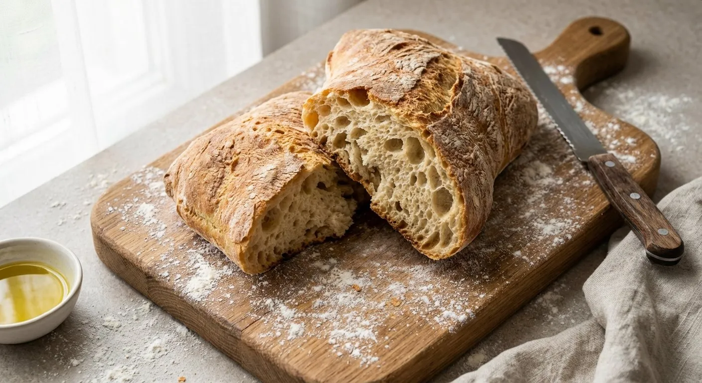 Ciabatta Shtëpie – Bukë Italiane - Recetë tradicionale shqiptare