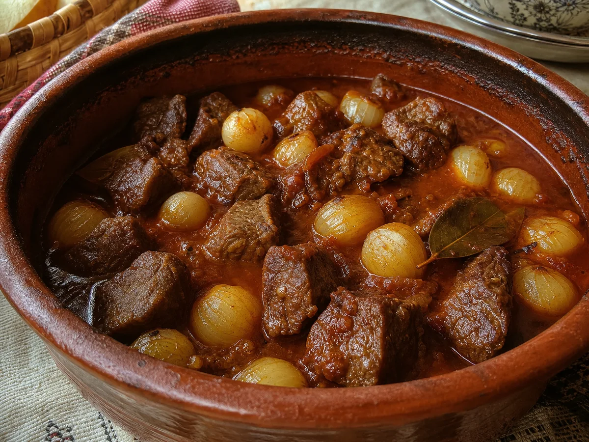 Çomlek me Mish Viçi dhe Qepujka - Recetë tradicionale shqiptare