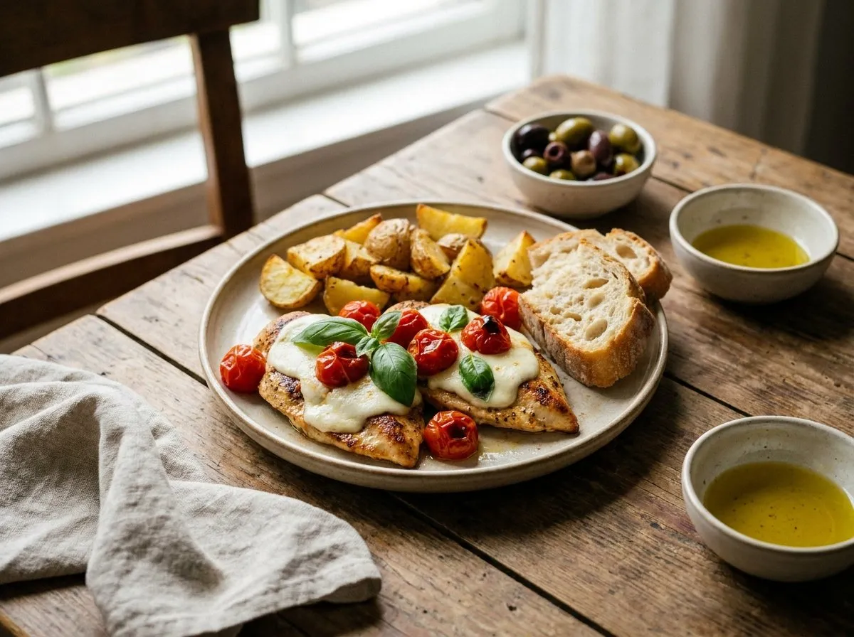 Fileto Pule me Domate dhe Mozzarella - Recetë tradicionale shqiptare