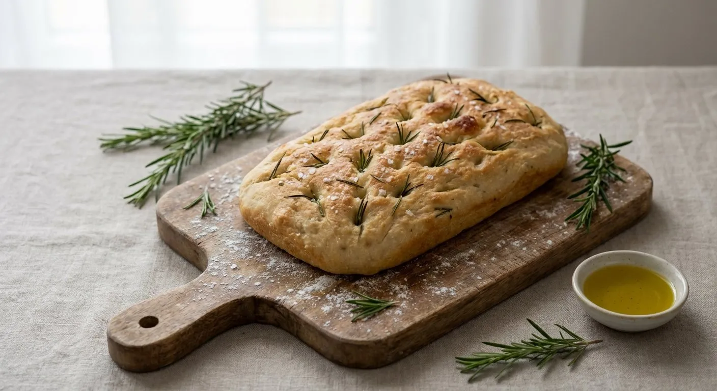 Focaccia me Rozmarinë – Bukë Italiane - recetë tradicionale shqiptare buka & brumera nga Berat