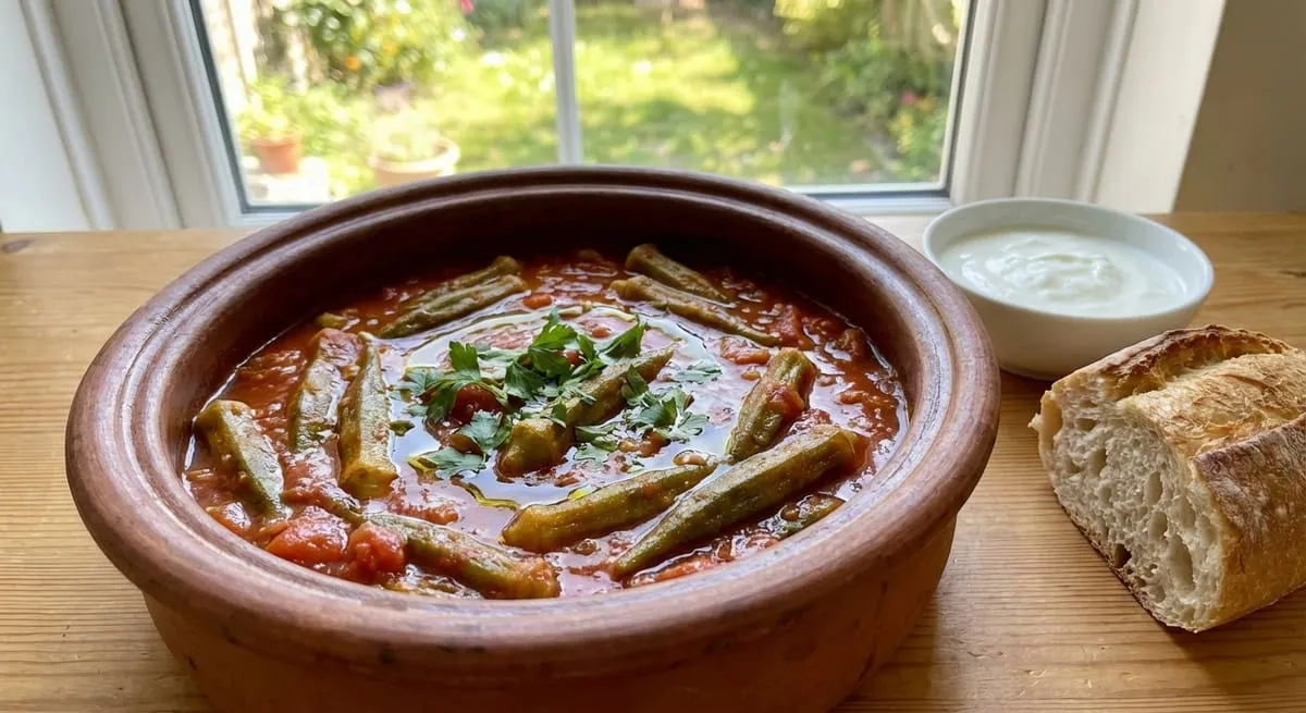 Gjelle me Bamje - Receta Vere - recetë tradicionale shqiptare perimet nga Lushnje