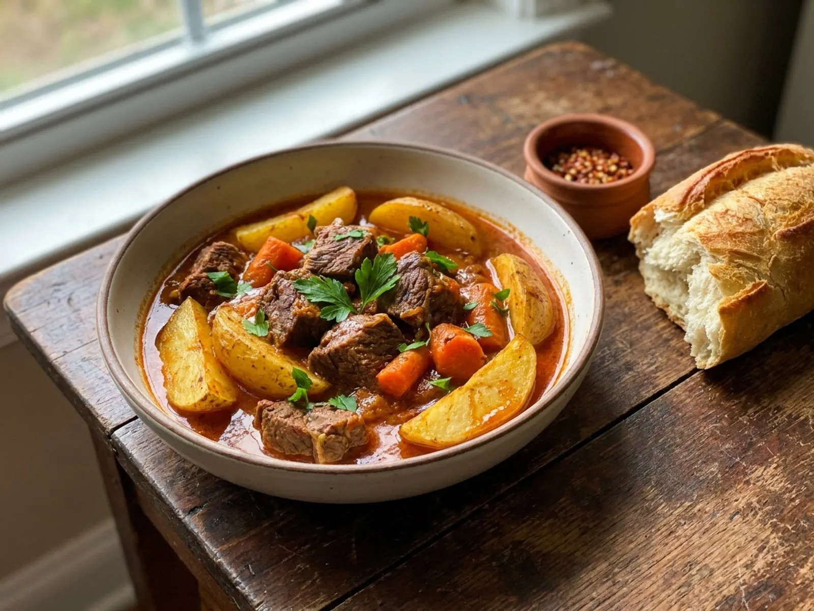 Gjelle Me Mish Dhe Patate - Receta Familjare në Shtëpi - recetë tradicionale shqiptare mish & peshk nga Vlore