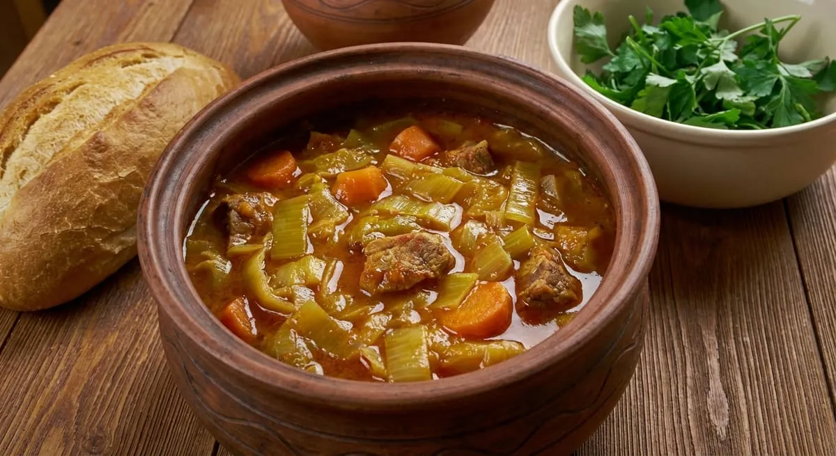 Gjelle me Presh - Receta Dimerore - Recetë tradicionale shqiptare