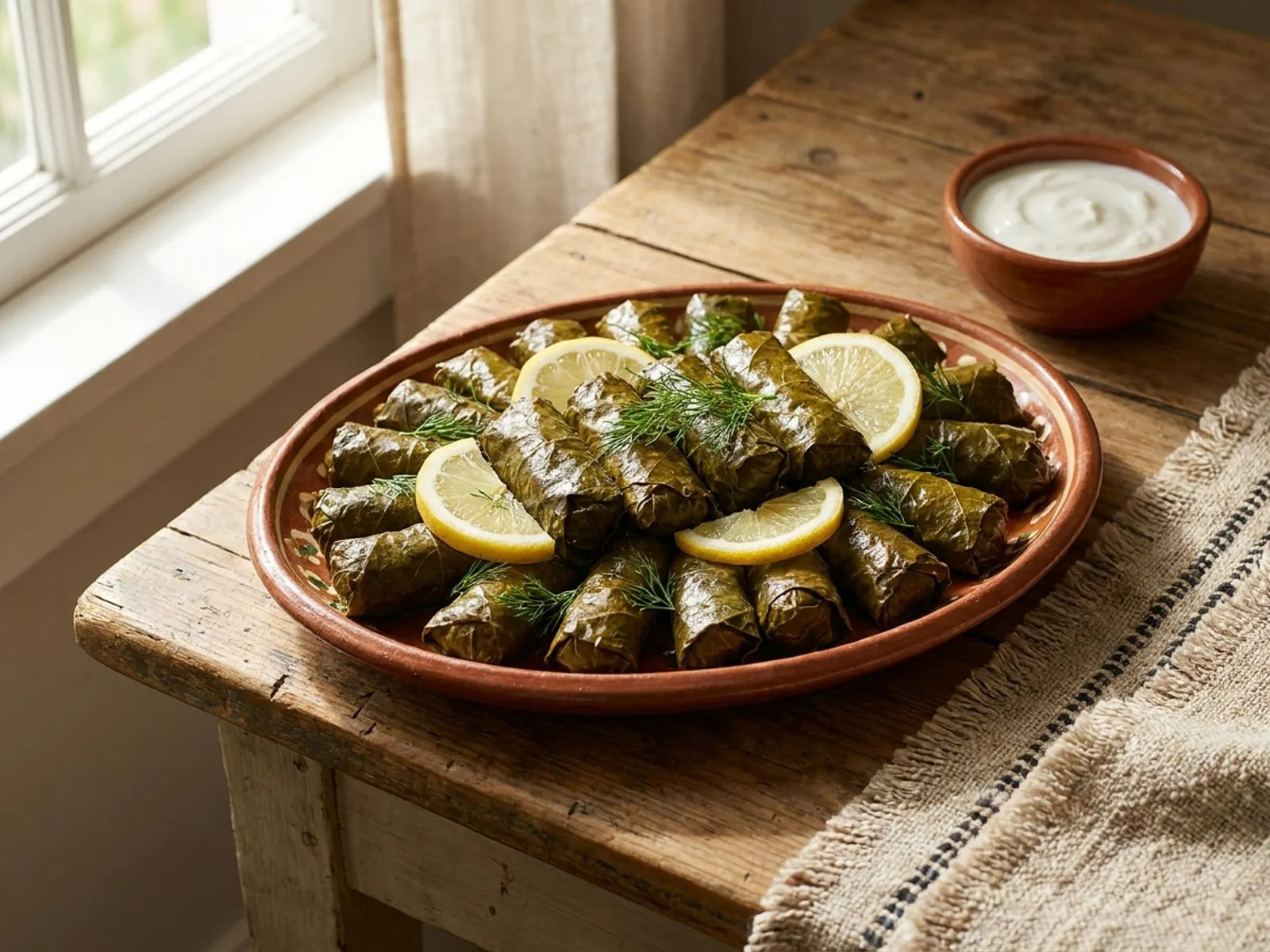 Japrak Me Gjethe Rrushi - Receta Tradicionale në Shtëpi - recetë tradicionale shqiptare mish & peshk nga Elbasan