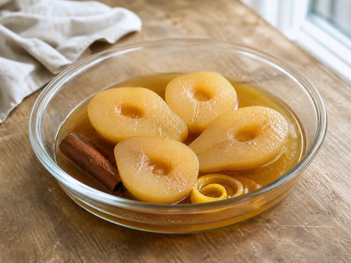 Komposto Dardhe me Kanellë dhe Limon - recetë tradicionale shqiptare salce & turshi