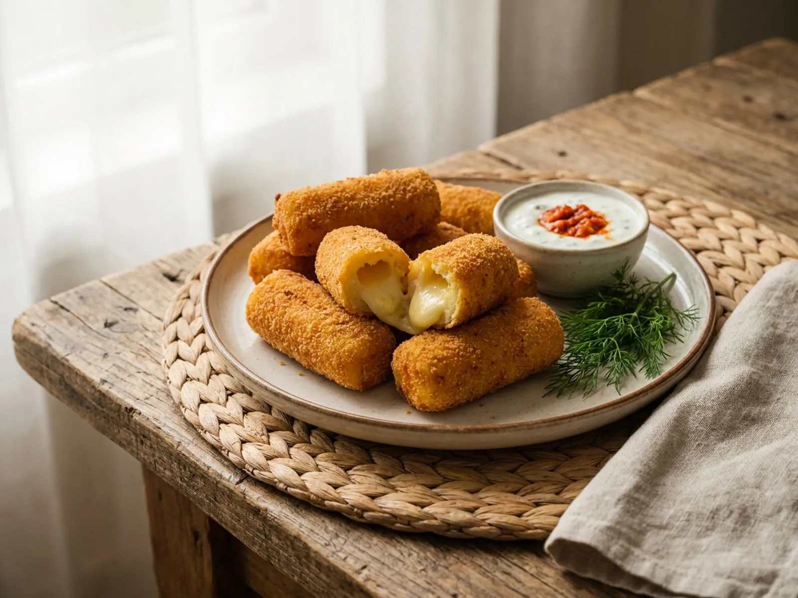 Kroketa Patate Me Djathe - Receta Tradicionale në Shtëpi