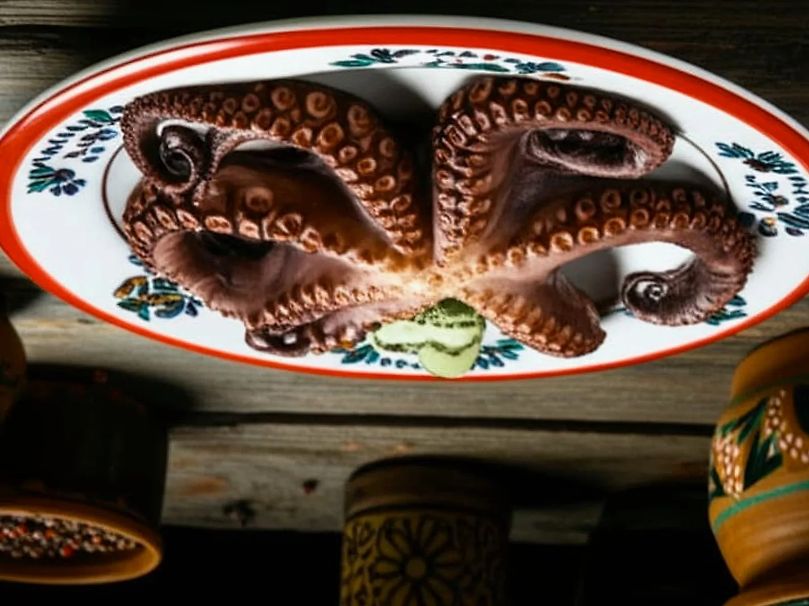 Makarona me Kallamar - recetë tradicionale shqiptare mish & peshk nga Shqiperi