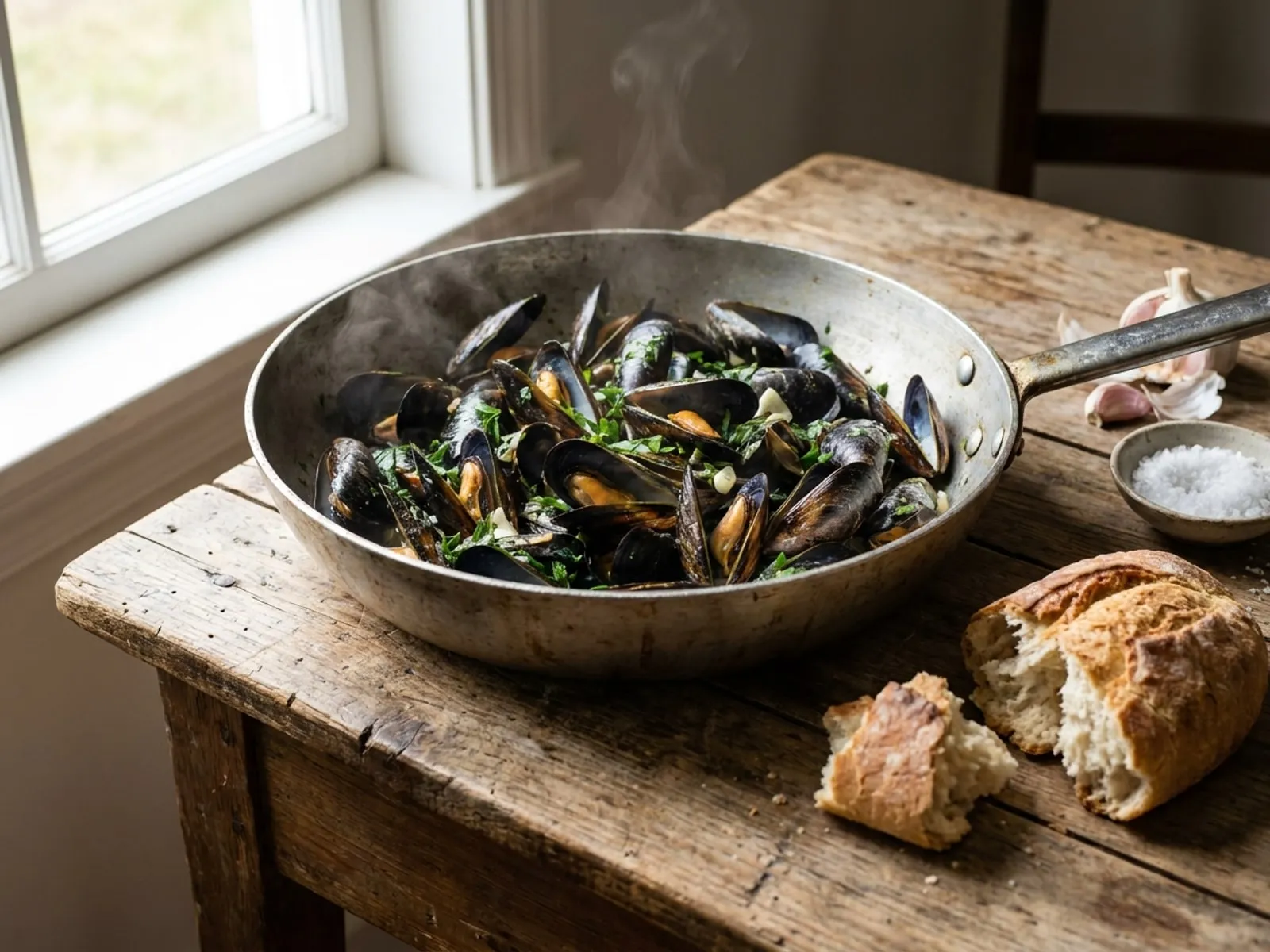 Midhje Ne Tigan Me Hudher - Receta Familjare në Shtëpi - Recetë tradicionale shqiptare