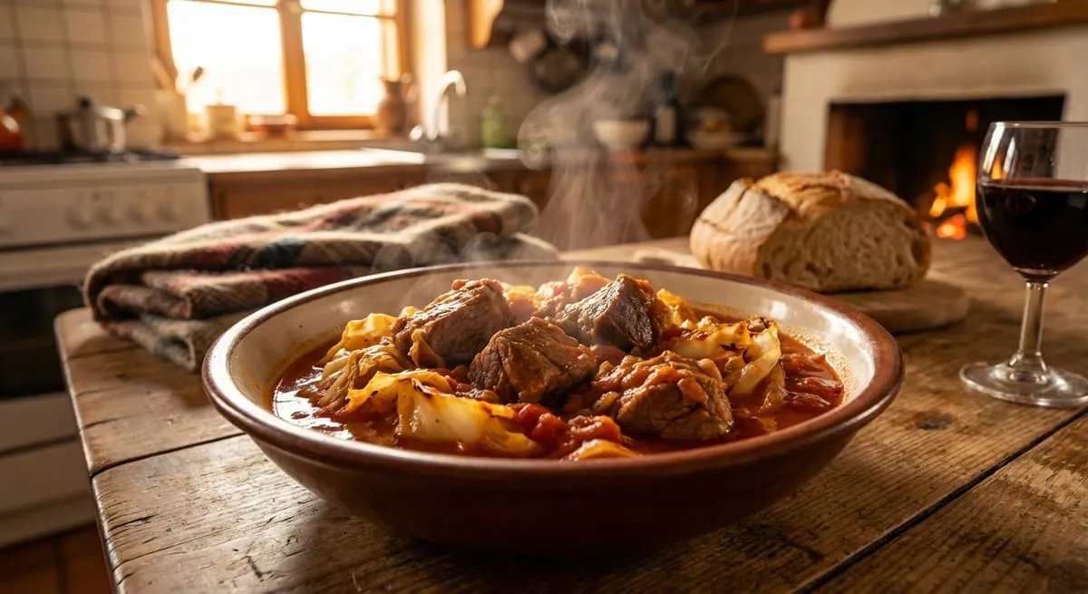 Mish me Laker te Bardhe - recetë tradicionale shqiptare mish & peshk nga Shkoder