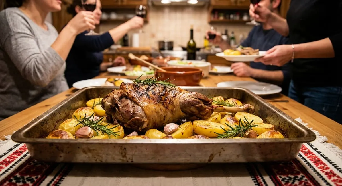 Mish Qingji me Patate ne Furre - recetë tradicionale shqiptare mish & peshk nga Tropoje