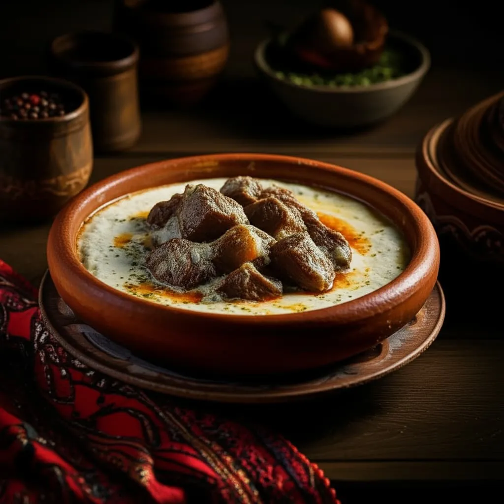 Mish Viçi me Kos dhe Piper - recetë tradicionale shqiptare mish & peshk