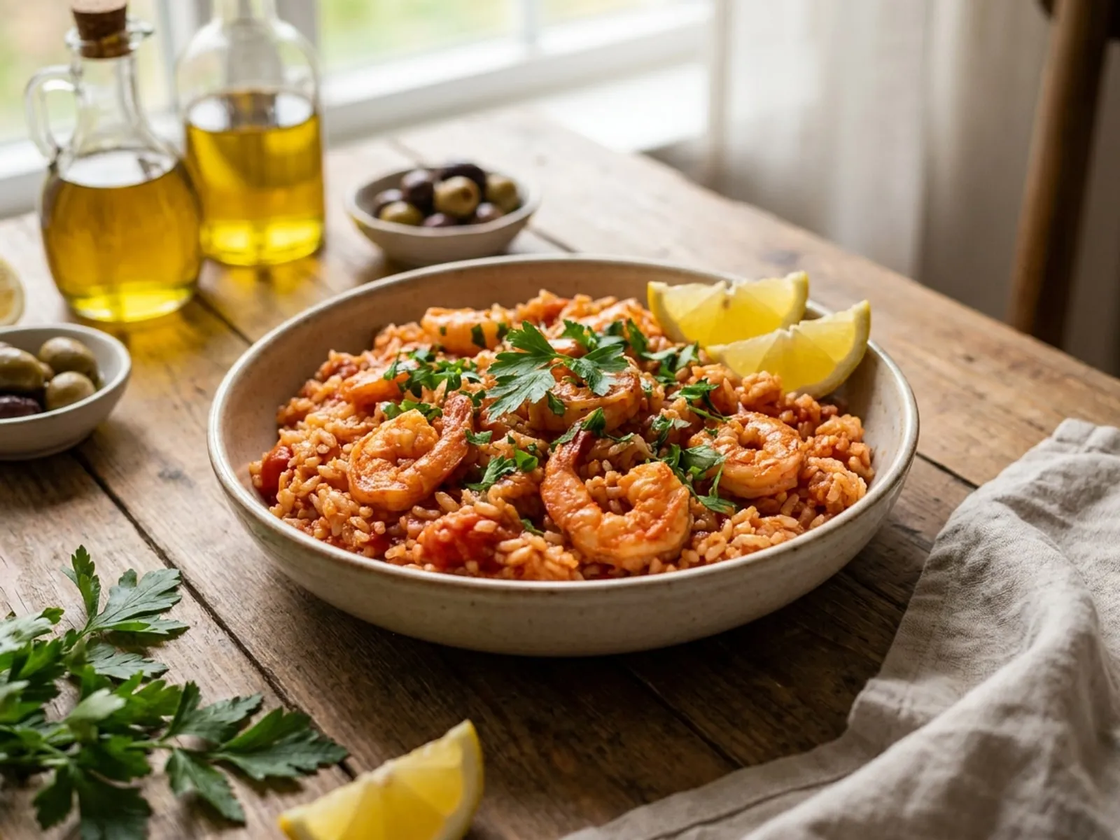 Oriz i kuq me karkaleca deti - Receta e Plotë në Shtëpi - recetë tradicionale shqiptare mish & peshk nga Berat