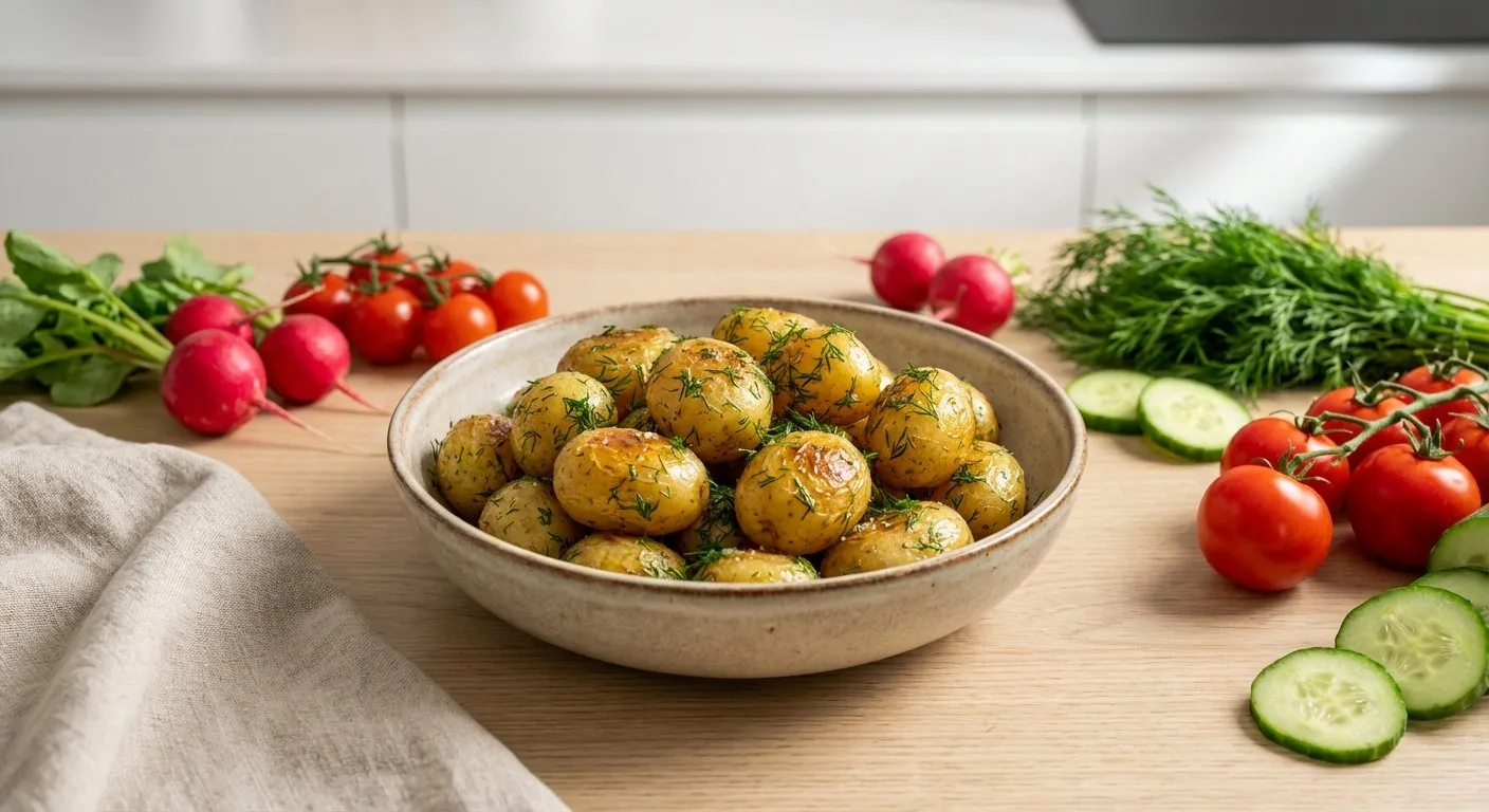 Patatë të Njomë me Kopër - Recetë tradicionale shqiptare