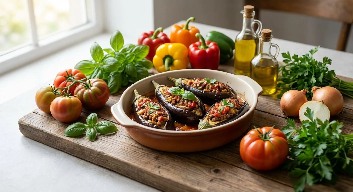 Patëllxhan i Mbushur me Mish - recetë tradicionale shqiptare perimet nga Korce