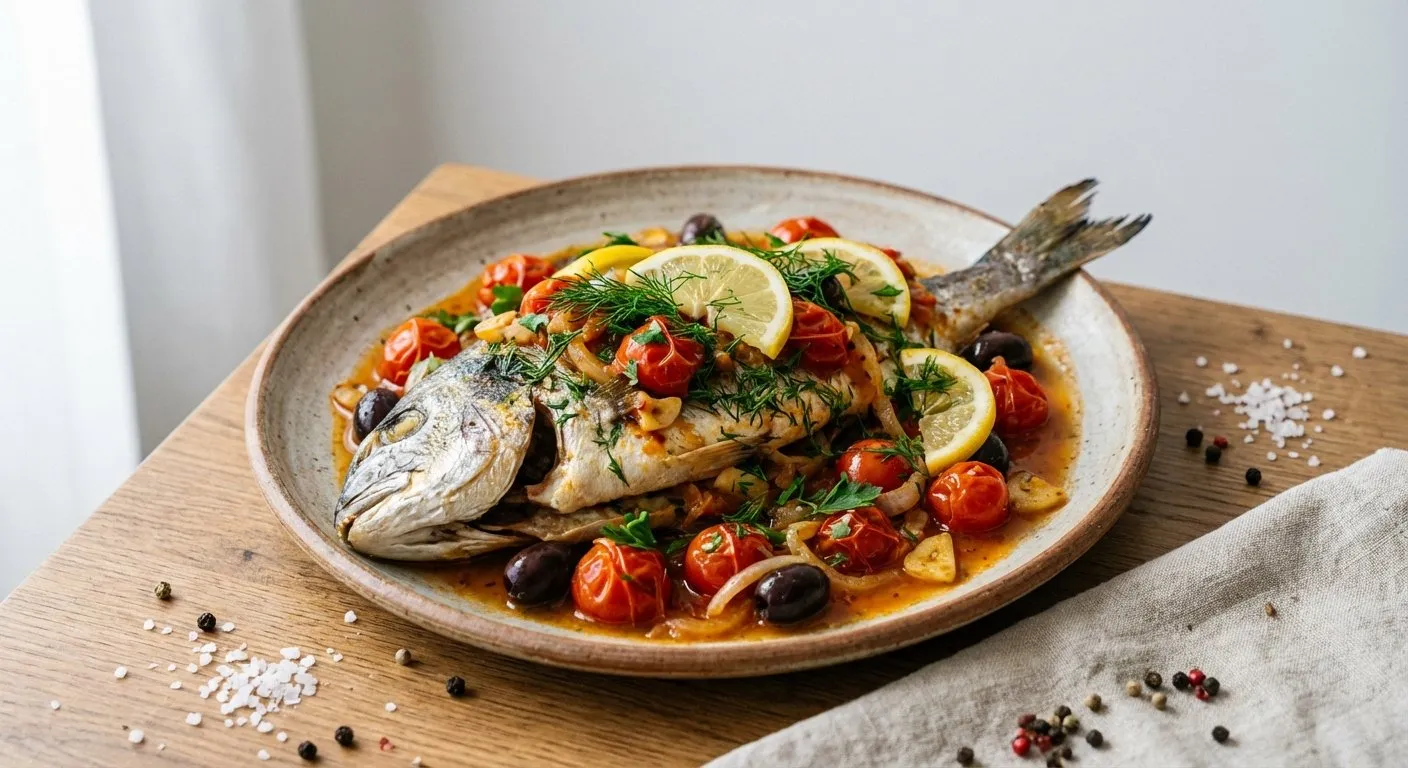 Peshk në Stil Vloras – Recetë Detare - recetë tradicionale shqiptare mish & peshk nga Durres