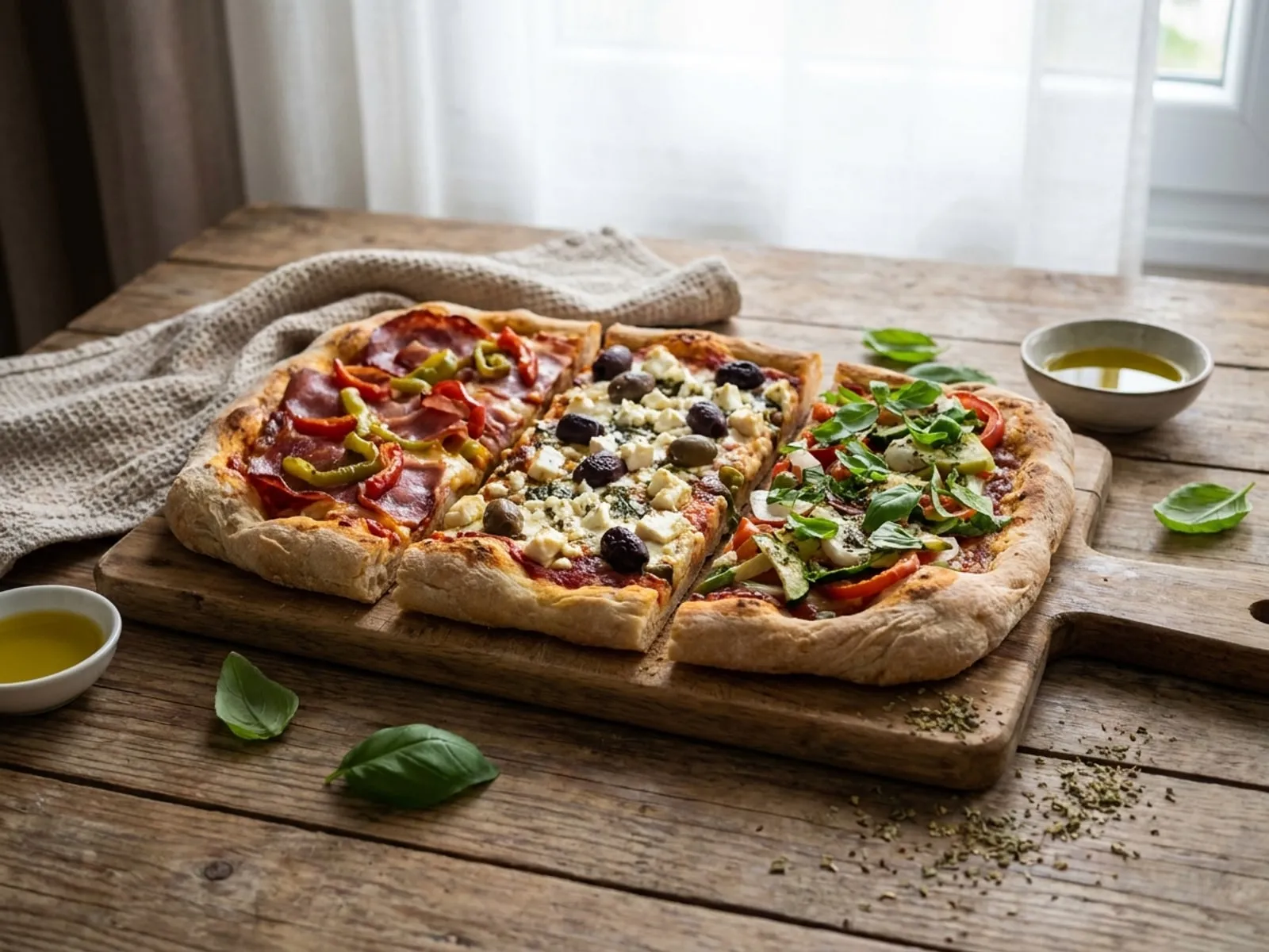 Pica Shtepie Me Tre Variacione - Hapat e Plotë në Shtëpi - Recetë tradicionale shqiptare