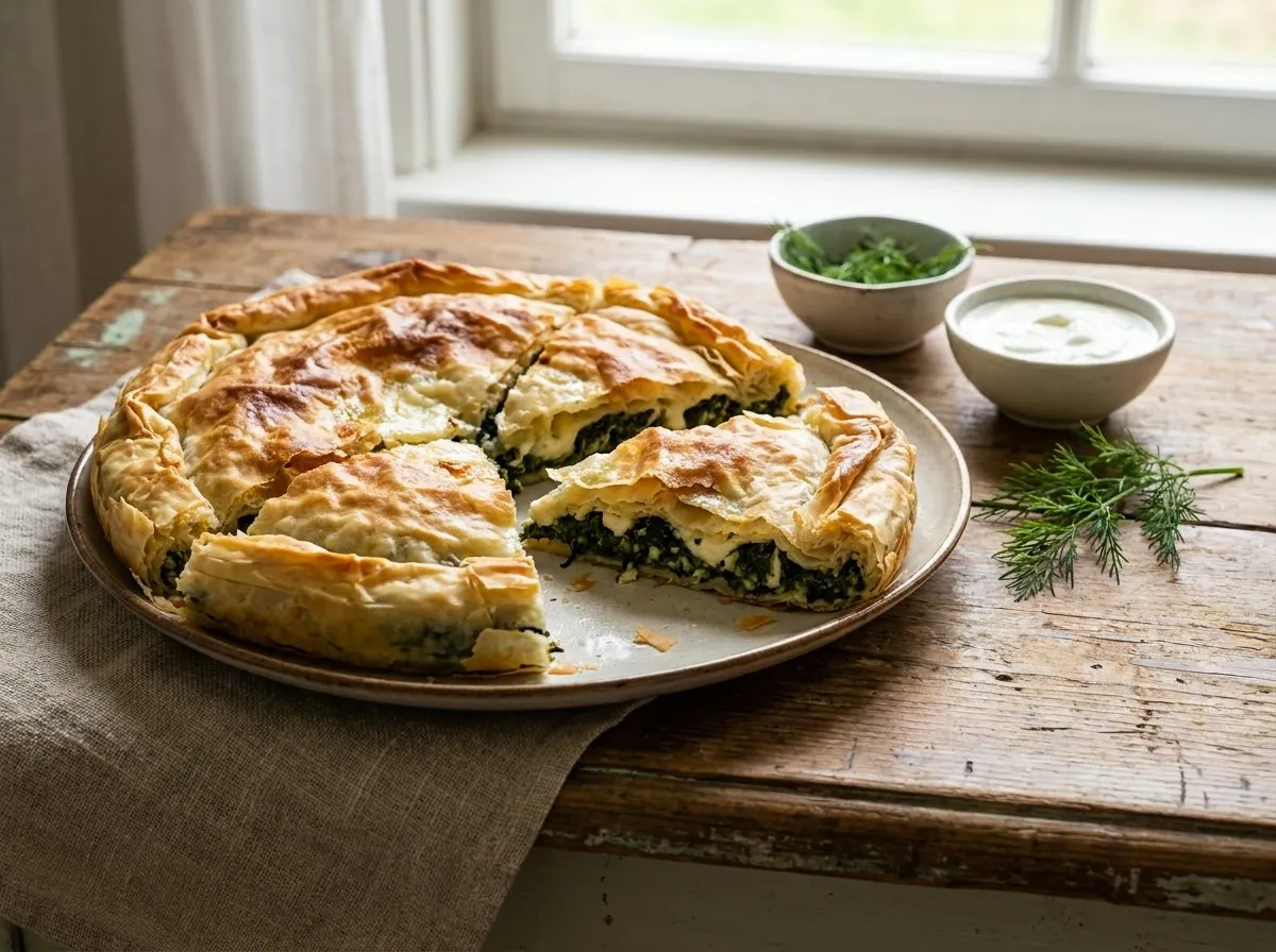 Pite me Spinaq dhe Djathë - Recetë tradicionale shqiptare