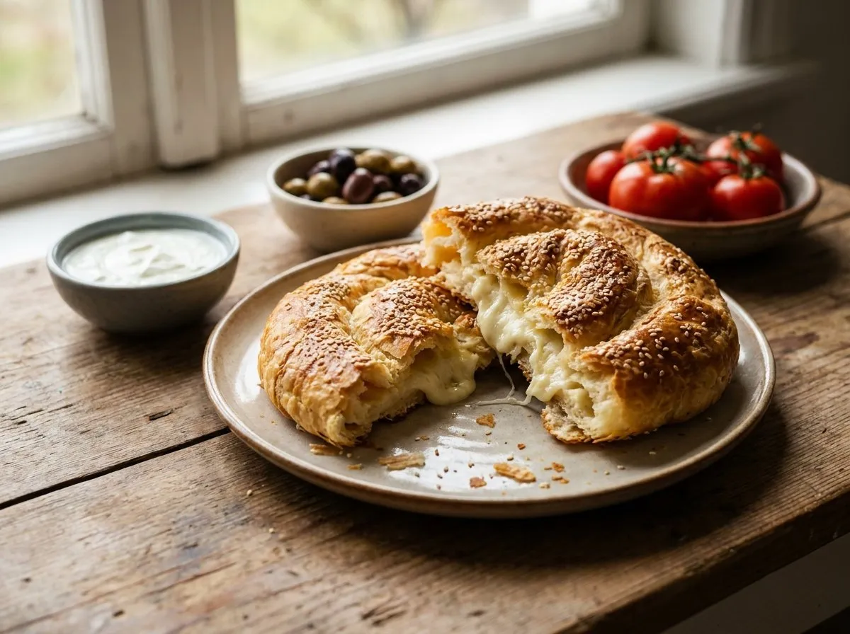 Pogaçe me Djathë dhe Susam - Recetë tradicionale shqiptare
