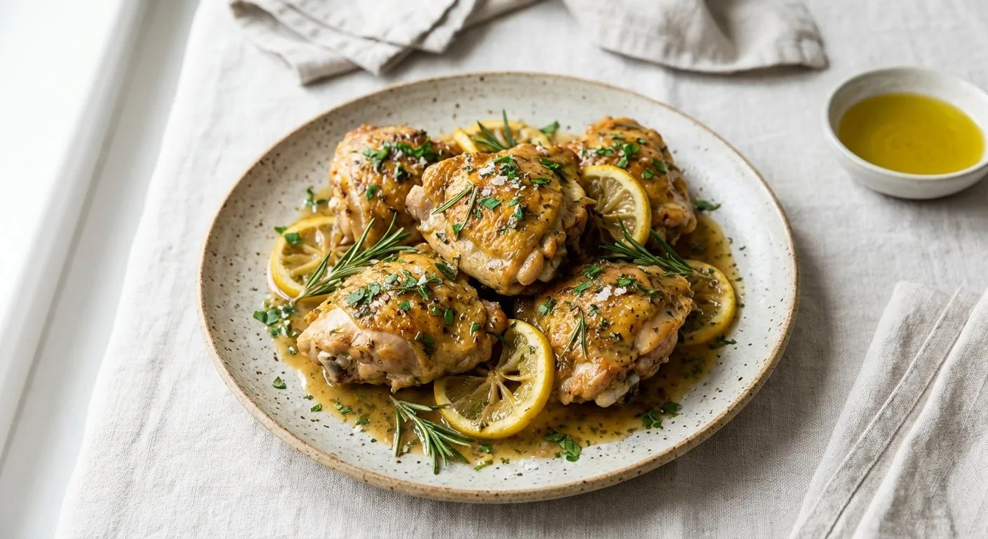 Pulë me Limon dhe Rozmarinë - Recetë tradicionale shqiptare