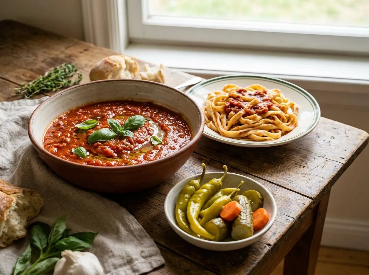 Salcë Domatesh për Makarona Shtëpie - Recetë tradicionale shqiptare