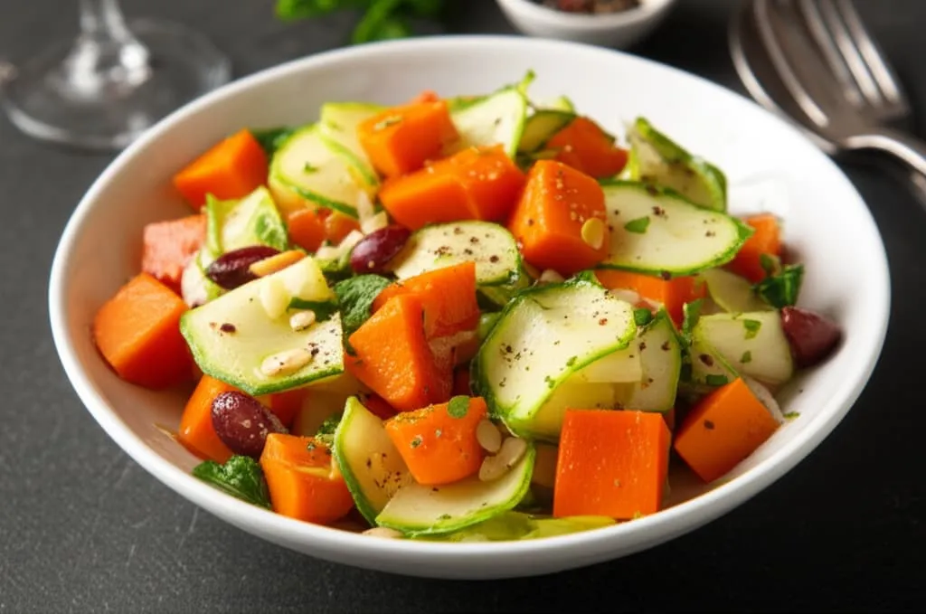 Sallatë Me Kungull Dhe Perime Të Vjeshtës - recetë tradicionale shqiptare sallatë