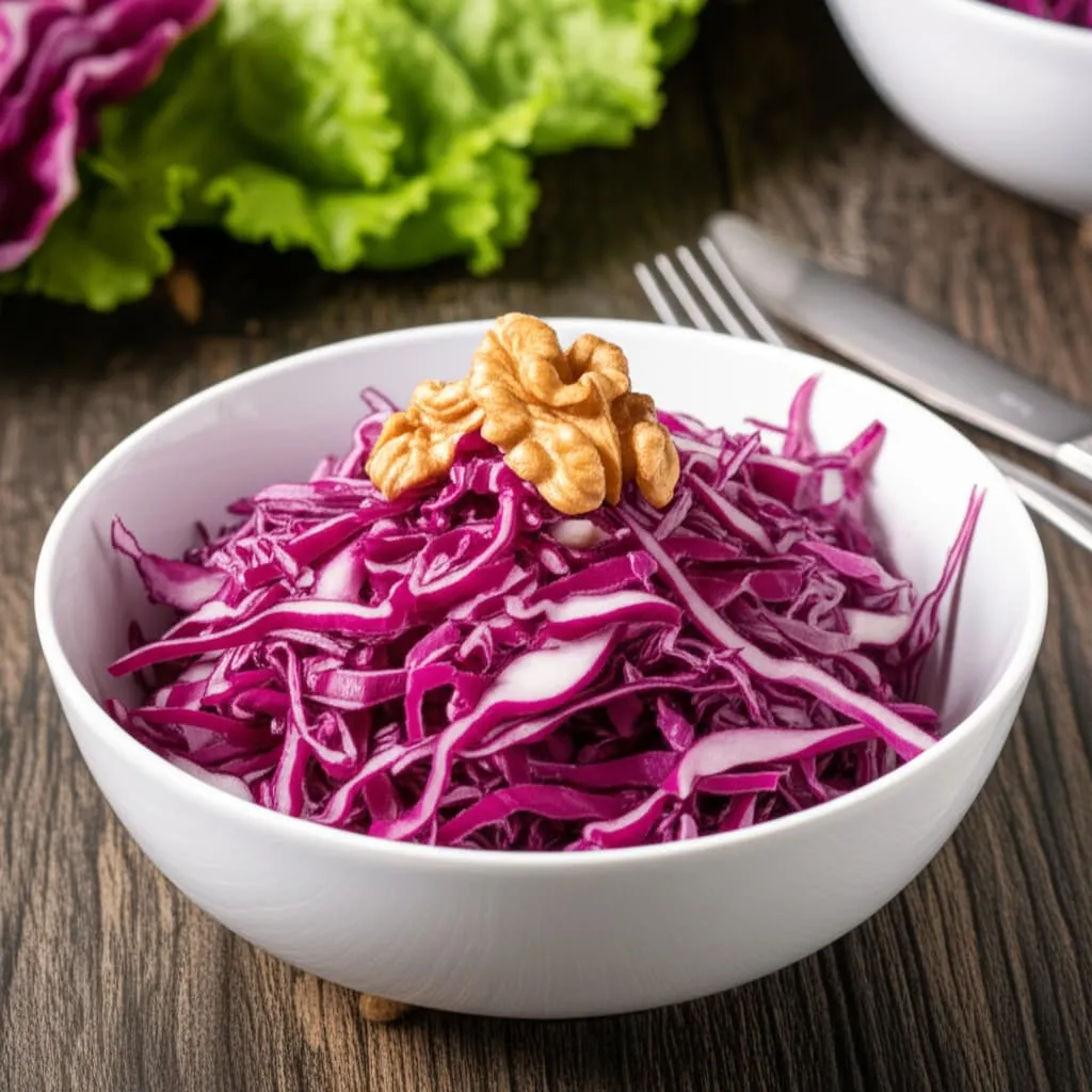 Sallatë me Lakër të Kuqe dhe Arra – Mrekulli për Shijen dhe Shëndetin - recetë tradicionale shqiptare sallatë