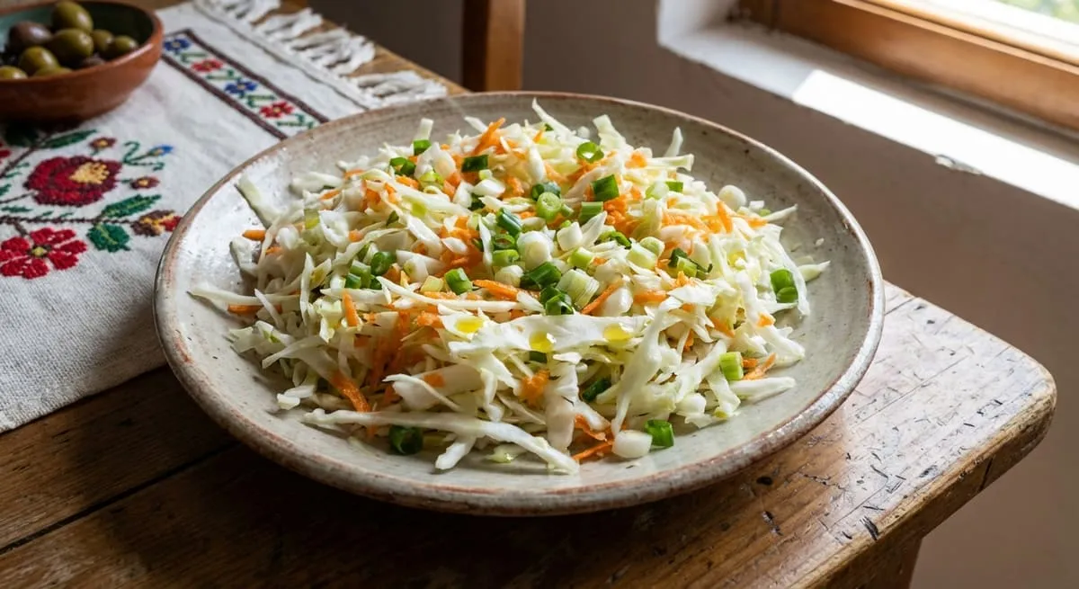 Sallate me Lakre te Bardhe - recetë tradicionale shqiptare sallatë nga Korçe