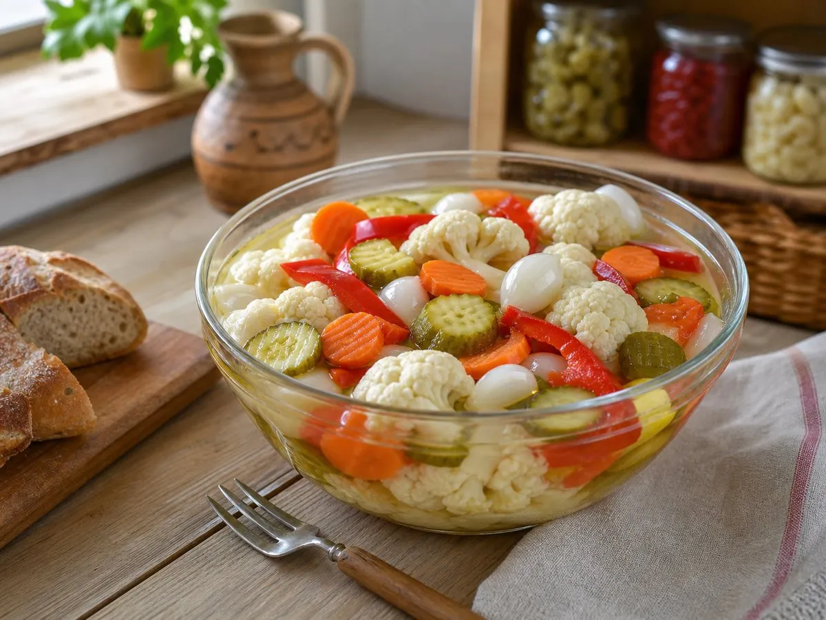 Sallatë Turshi e Shpejtë me Perime - recetë tradicionale shqiptare sallatë nga Ballkan