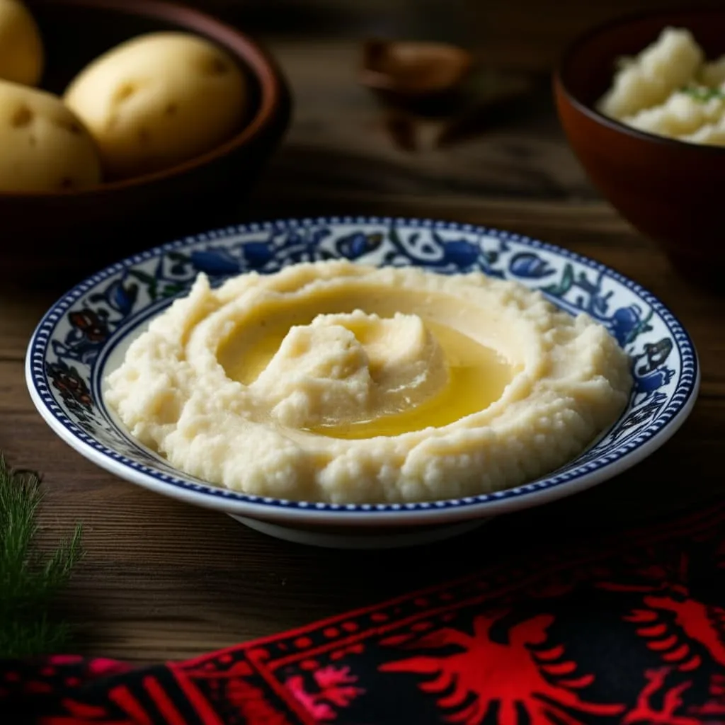 Si të Përgatisni Purenë më Kremoze me Patate - recetë tradicionale shqiptare perimet