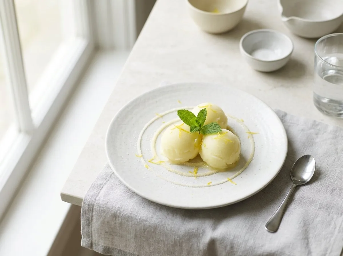 Sorbeto me Limon – Akullore Shtëpie - recetë tradicionale shqiptare embelsira nga Tirane