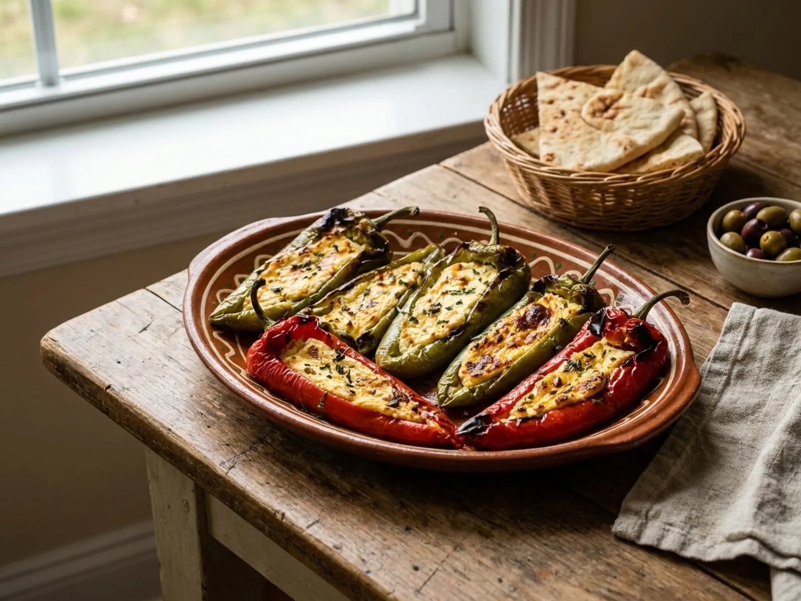 Speca Me Gjize Ne Furre - Receta Tradicionale në Shtëpi - recetë tradicionale shqiptare mish & peshk nga Elbasan