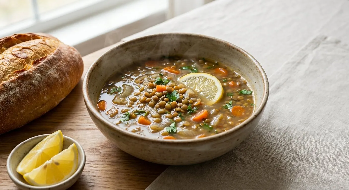 Supë me Lente dhe Limon - Recetë tradicionale shqiptare