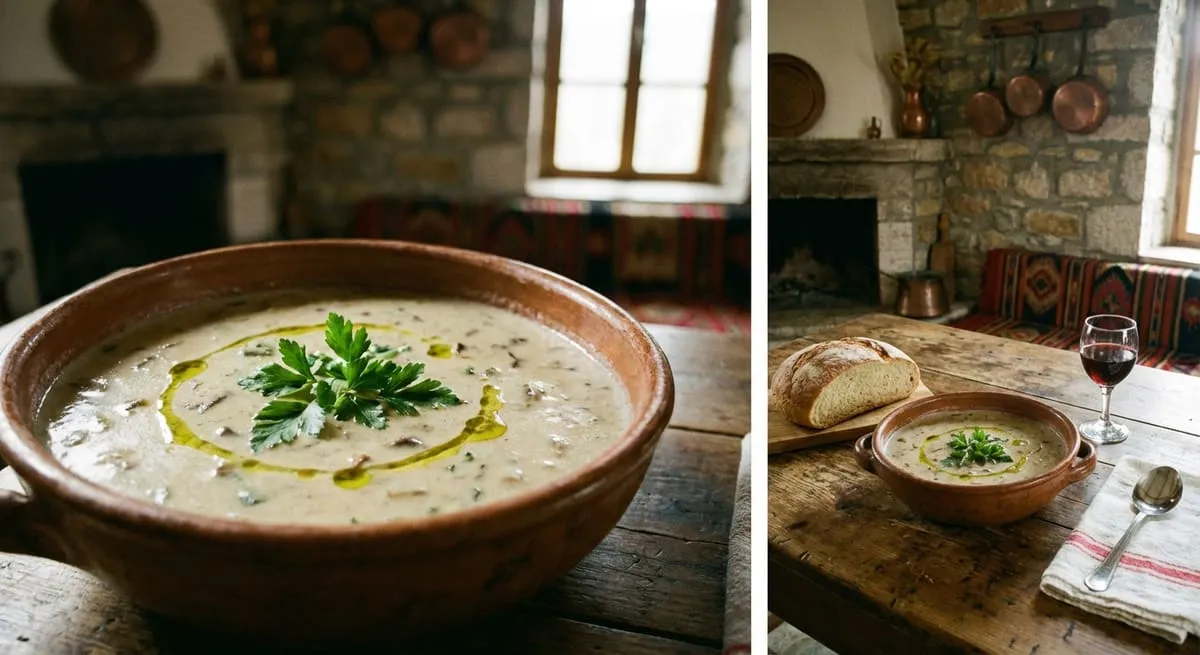 Supe me Kerpudha - Receta Kremoze - recetë tradicionale shqiptare supa nga Shqiperi