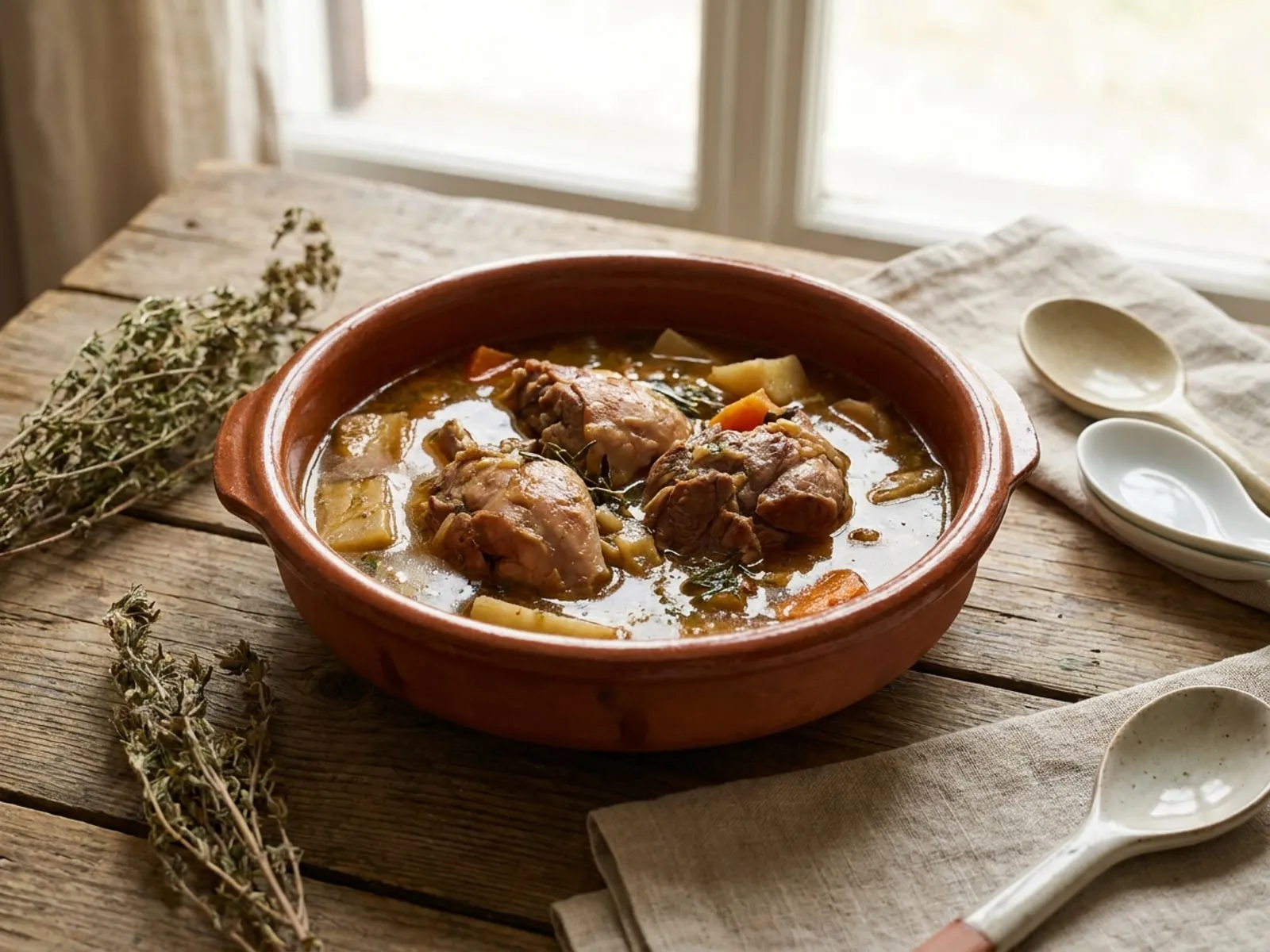 Supë me mish lepuri - Receta Tradicionale në Shtëpi - recetë tradicionale shqiptare mish & peshk nga Korce