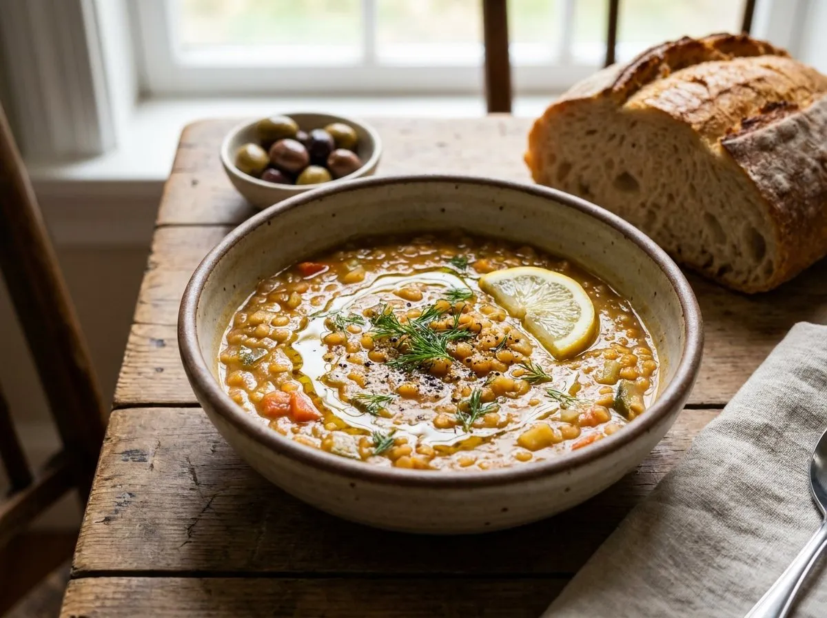 Supë me Thjerrëza të Kuqe dhe Limon - Recetë tradicionale shqiptare