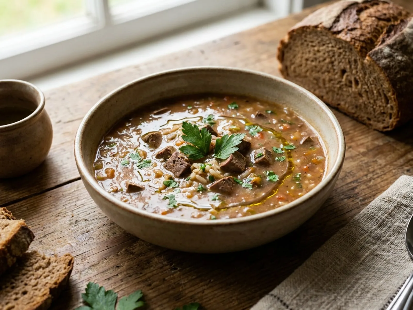 Supë orizi me mëlçi pule - Receta Tradicionale në Shtëpi - recetë tradicionale shqiptare supa nga Gjirokaster