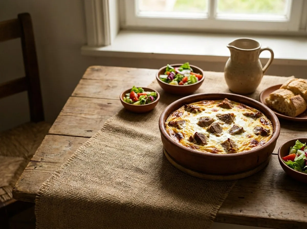 Tavë Kosi me Mish Qingji - Recetë tradicionale shqiptare