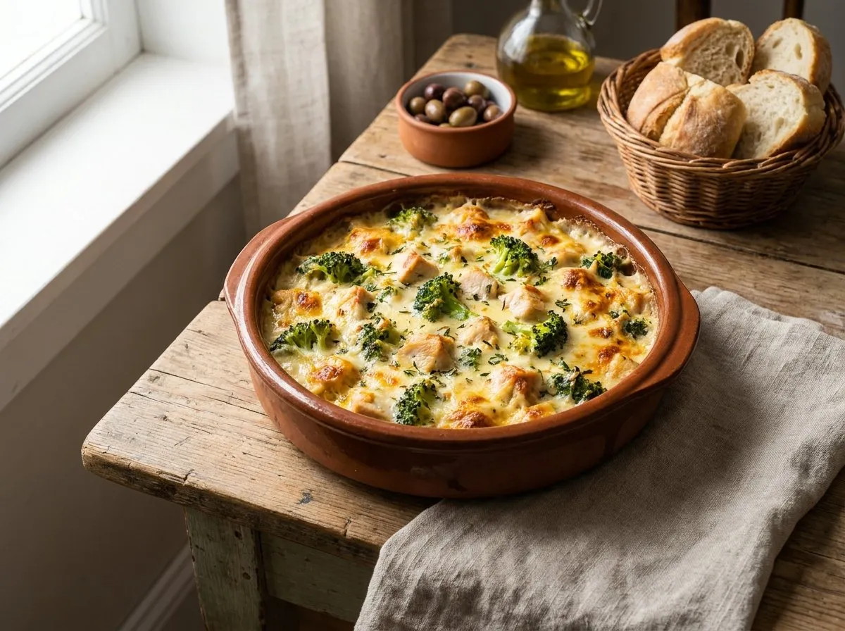 Tavë me Brokoli dhe Mish Pule - Recetë tradicionale shqiptare