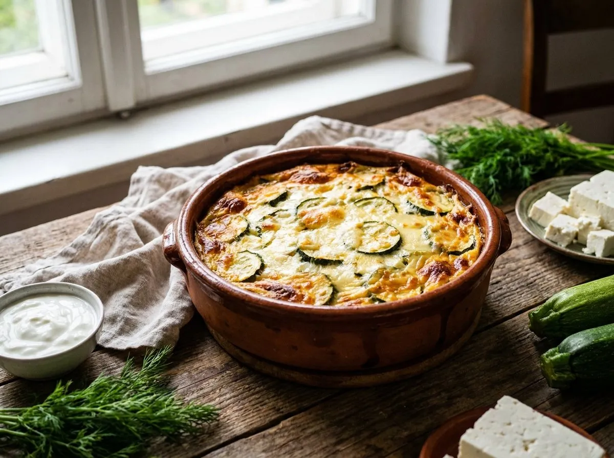 Tavë me Kungulleshka dhe Djathë - Recetë tradicionale shqiptare