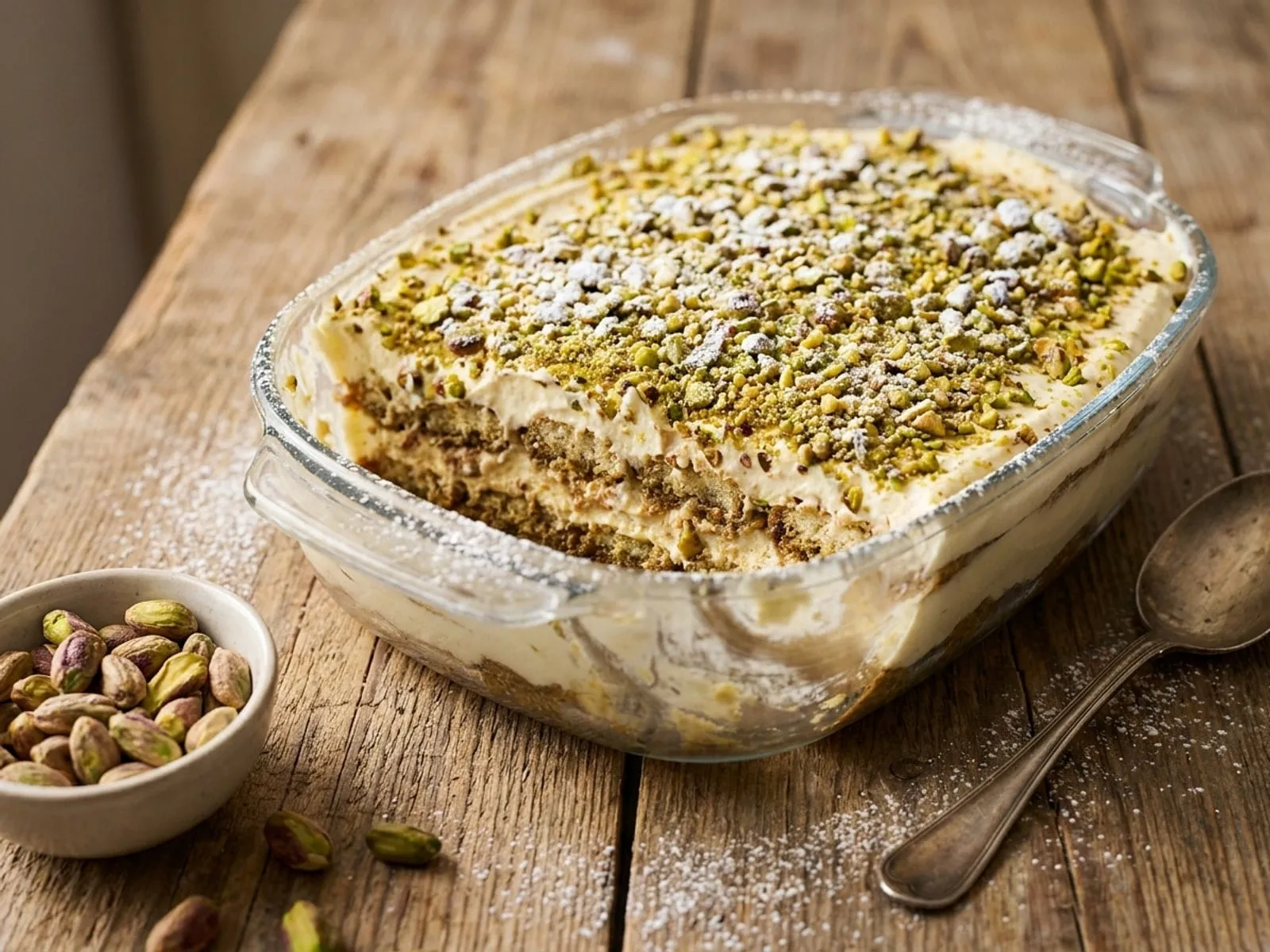 Tiramisu me fistika - Receta Tradicionale në Shtëpi - recetë tradicionale shqiptare embelsira nga Berat