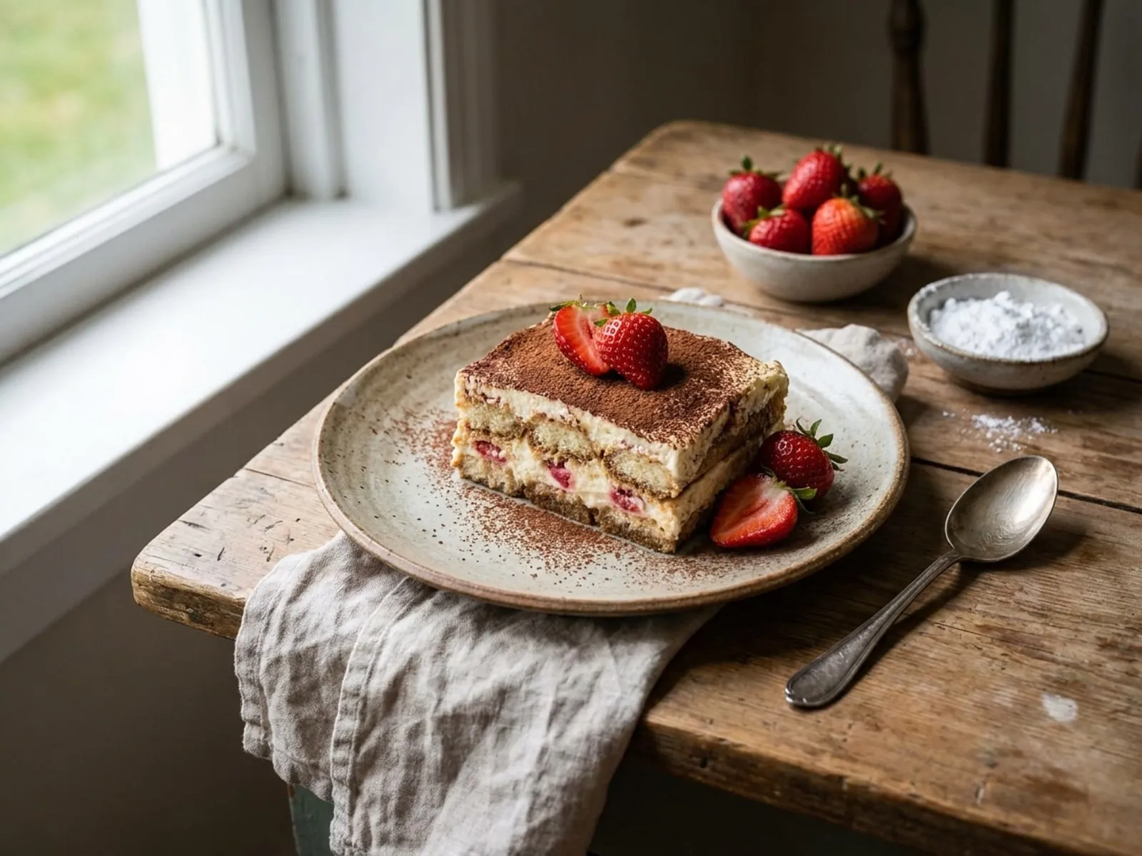 Tiramisu me luleshtrydhe - Receta Tradicionale në Shtëpi - recetë tradicionale shqiptare embelsira nga Elbasan