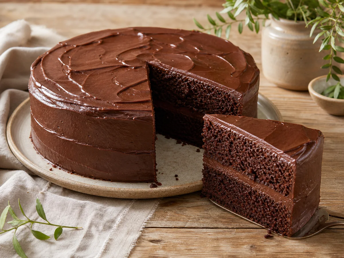 Tortë me Çokollatë me Dy Shtresa dhe Ganache - recetë tradicionale shqiptare ëmbëlsira nga Vlorë